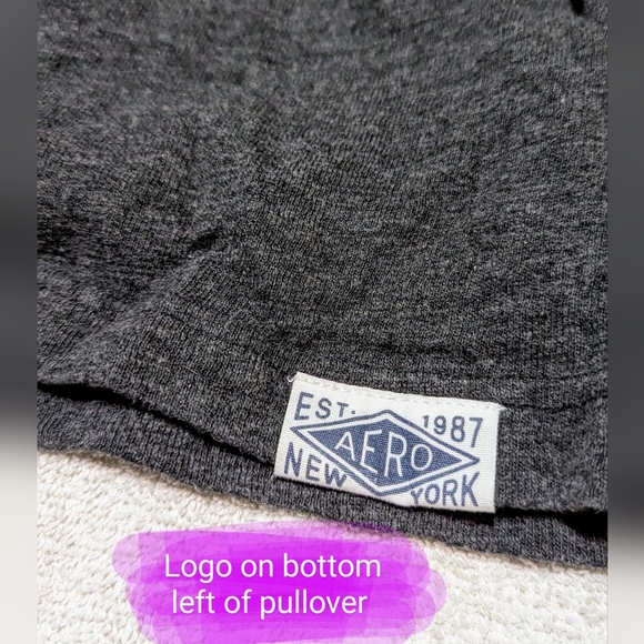 Aeropostale Men's size large long sleeve pullover grey shirt - Picture 8 of 10
